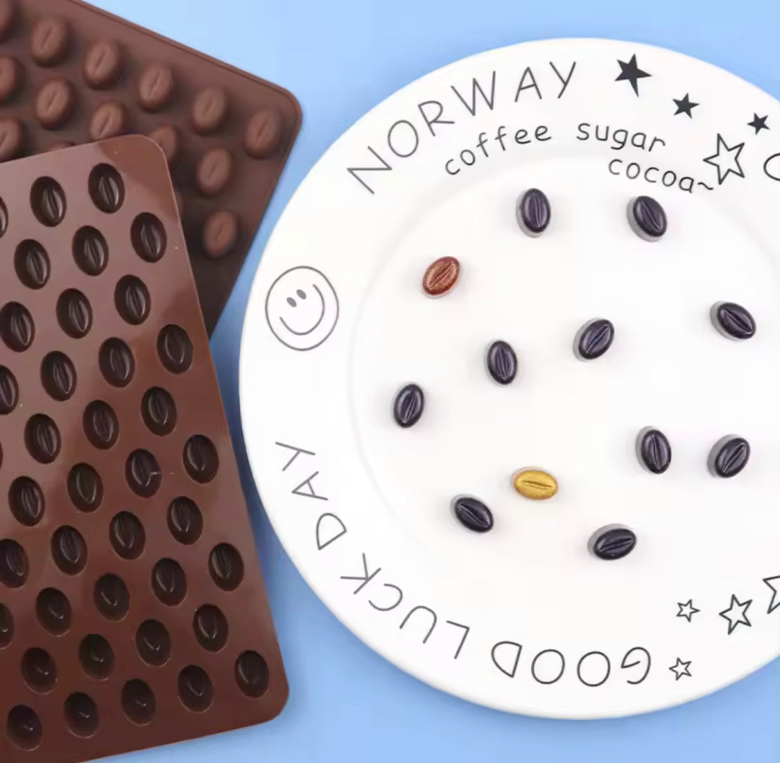 Coffee Beans Shaped Silicone Chocolate Mold, Mini Chocolate Coffee Bean Silicone Mold, Cookies Decorating Tools Coffee Beans Shaped Silicone Chocolate Mold, Mini Chocolate Coffee Bean Silicone Mold, Cookies Decorating Tools